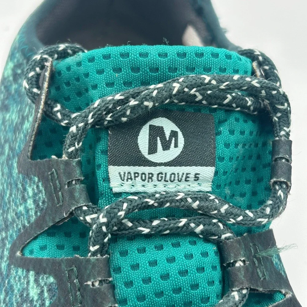 Merrell Vapor Glove 5 Women Size 8 Teal Green Barefoot Running Shoes J135378